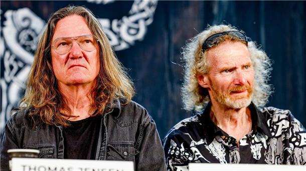 Veranstalter Thomas Jensen (l) und Holger Hübner: „Dafür sind wir das lauteste, härteste Festival - da muss man eben durch.“