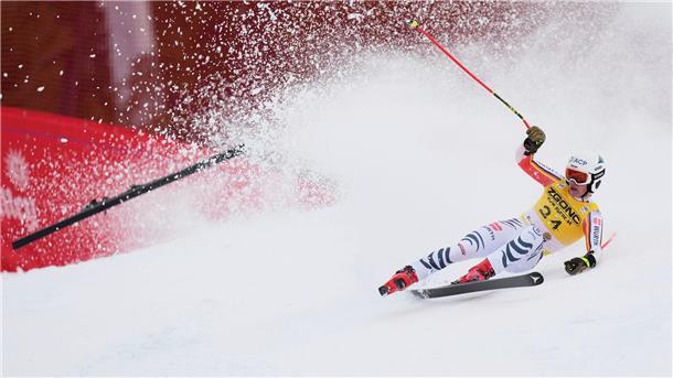 Gut-Behrami und Feurstein siegen - Vonn auf dem Podest Verliert einen Ski und scheidet aus: Weltcup-Debütant Benno Brandis.