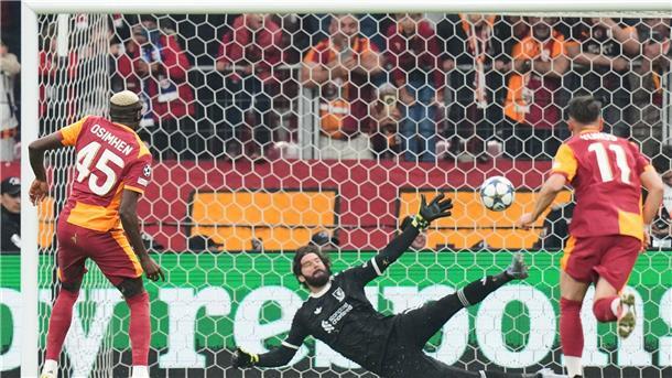 Victor Osimhen sorgte für die Führung von Galatasaray gegen Liverpool.
