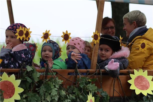 Viele bunte Erntewagen zuckelten am Samstag durch Bülstedt.