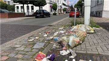 Müll in einer Straße in Nordenham. Wie der Heimat-Check ergeben hat, stören sich sehr viele Büfrger daran.