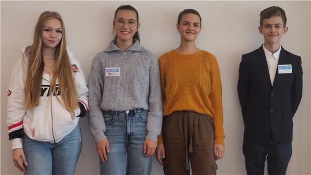Vier von 100 auf der Klimakonferenz. Von links: Emilia Fliszkowski, Melanie von Müller, Hannah Stelzer und Ruben Steitz.