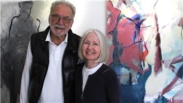 Vladimiro Miszak und Künstlerin Petra M. Tränkner