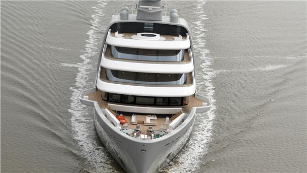 Volle Fahrt voraus: Die „Solaris“ auf der Außenweser.