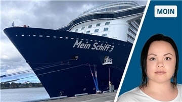 Die Mein Schiff 3 und Moin-Autorin Feenke Hornbostel 