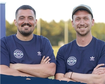 Sebastian Michaelis (links, 1. Vorsitzender) und Jan-Luka Eickhoff (2. Vorsitzender) führen den neuen FC Wörpetal.