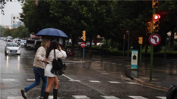 Warnstufe Gelb galt auf Mallorca noch bis 18 Uhr.