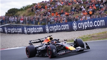 Weltmeister Max Verstappen auf dem Kurs in Zandvoort.