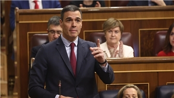 „Wenn die Frauen die Hälfte der Gesellschaft stellen, dann steht ihnen auch die Hälfte der politischen und wirtschaftlichen Macht zu“: Spanien Ministerpräsident Pedro Sánchez.