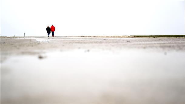 Psychologin erklärt: Darum brechen Kinder den Kontakt zu ihren Eltern ab Spaziergänger gehen durch das Watt.