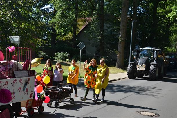 Wer zu Fuß geht, dessen Kostüm kommt besser zur Geltung als auf dem Wagen. 