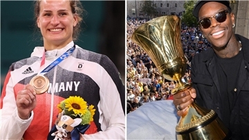 Werden die deutsche Fahne in Paris tragen: Judoka Anna-Maria Wagner und Basketballer Dennis Schröder.