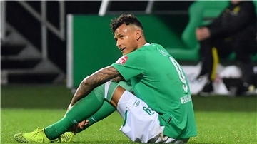 Werders Davie Selke im Spiel gegen Dortmund.