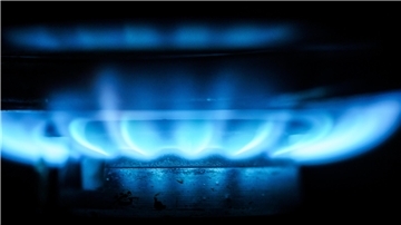 Gasflamme am Herd