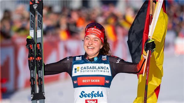 Wieder Grund zum Jubeln: Nathalie Armbruster setzt sich auch in Otepää durch.