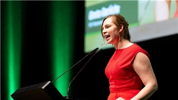 Will das Potenzial der Energiewende als Standortvorteil nutzen: Landeschefin Greta Garlichs setzt auf grüne Wirtschaftspolitik. (Archivbild)