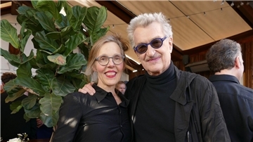 Wim und Donata Wenders beim Empfang von German Films in Los Angeles.