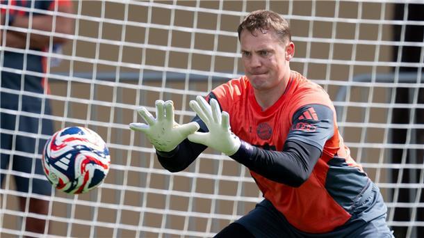 „Wir werden bereit sein.“ Bayern-Kapitän Manuel Neuer beim Training.