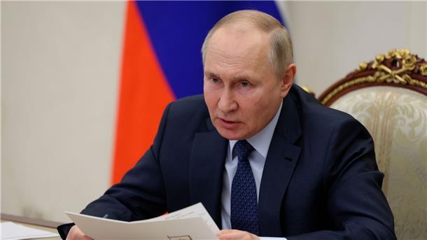 Krieg gegen die Ukraine: So ist die Lage Wladimir Putin nimmt per Video an einem Treffen mit Vertretern eines von ihm selbst eingesetzten Menschenrechtsrats teil.