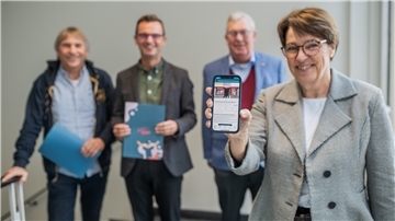  Jens Ennen vom Sportamt, Stadtrat Michael Frost, Stadtrat Paul Bödeker und Kulturamtsleiterin Dorothee Starke