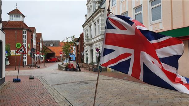 Die britische Flagge weht auch in Cuxhaven.