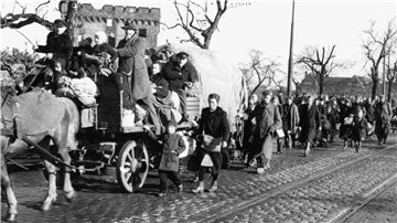 Ein Flüchtlingstreck