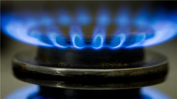 Gasflamme auf Herd.