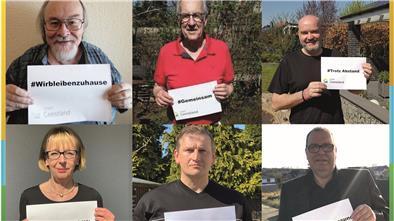 Zustimmung für den Hilfsfonds bei Ratsmitgliedern und Verwaltung (von links oben nach rechts unten): Dietmar Michalke, Steffen Tobias, Andy Schröder, Christine Sturmheit, Claus Seebeck und Bürgermeister Thorsten Krüger.